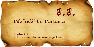 Bánáti Barbara névjegykártya