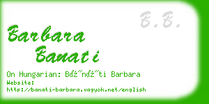 barbara banati business card